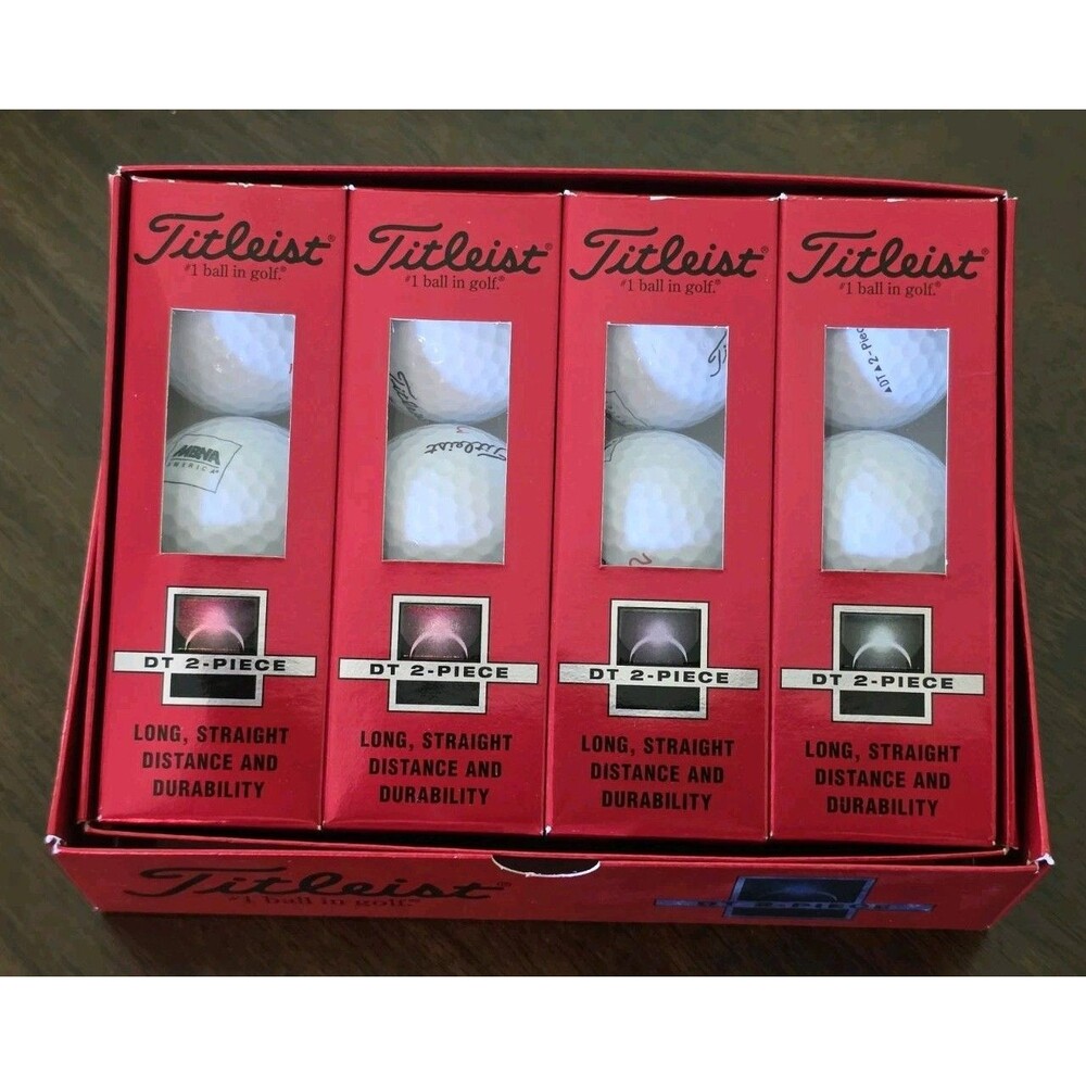 Titleist Golf Balls Dozen Logo Box Of 12 New DT 2-Piece